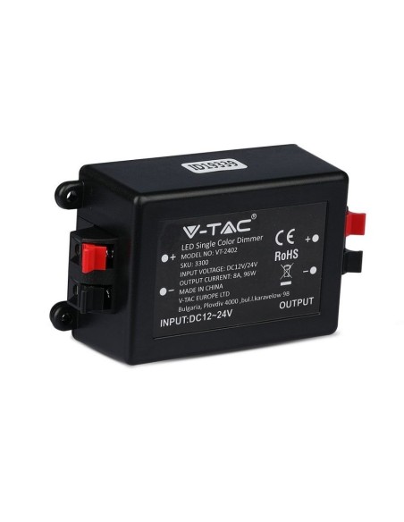 Télécommande infrarouge et contrôleur de gradation pour bandes LED, 3 boutons - V-TAC VT-4083 3300