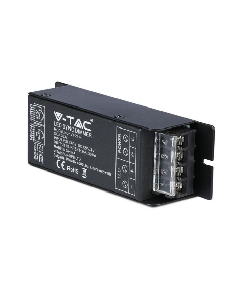 Radiocomando e controller dimmerabile per strip led, con porta RJ45, 300W, nero - V-TAC VT-2414 3337