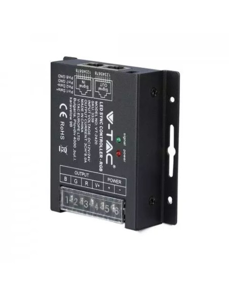 Radiocomando e controller dimmerabile per strip led, con porta RJ45, 25 tasti - V-TAC VT-2420 3339