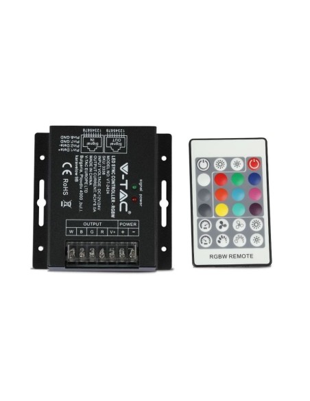 Radiocomando e controller dimmerabile per strip led, con porta RJ45, 24 tasti - V-TAC VT-2424 3338