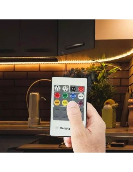 Radio remote control and dimmable controller for LED strips, with RJ45 port, 25 keys - V-TAC VT-2420 3339