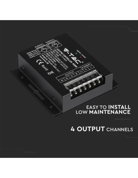Radio remote control and dimmable controller for LED strips, with RJ45 port, 24 keys - V-TAC VT-2424 3338