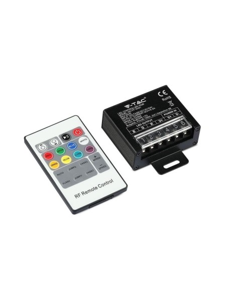 Radiocomando e controller dimmerabile per strip led, con porta RJ45, 20 tasti - V-TAC VT-2421 3340