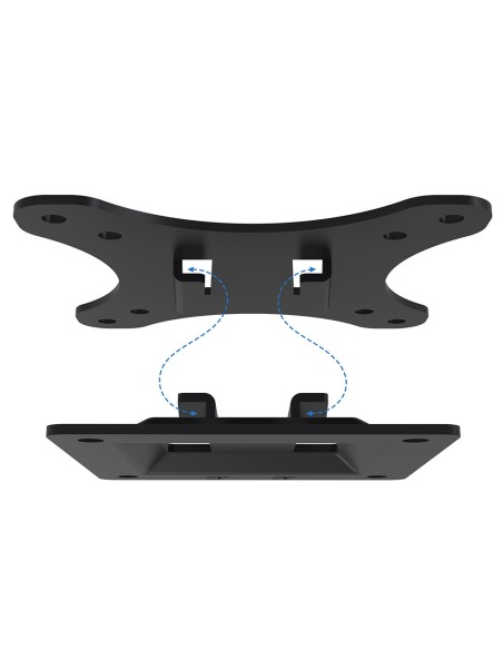 Fixed wall mount for 10-27 inch TVs, black, 18 kg capacity - IRRADIO STV-IR-1027-FIX