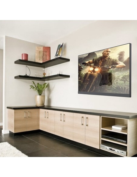 Support mural fixe pour TV 10-27 pouces, noir, charge 18 kg - IRRADIO STV-IR-1027-FIX