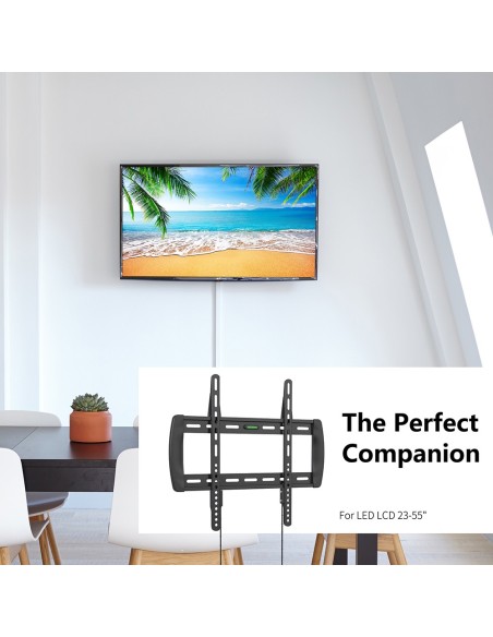 Feste Wandhalterung für 22-55 Zoll TVs, schwarz, Traglast 40 kg - IRRADIO STV-IR-2255-FIXA