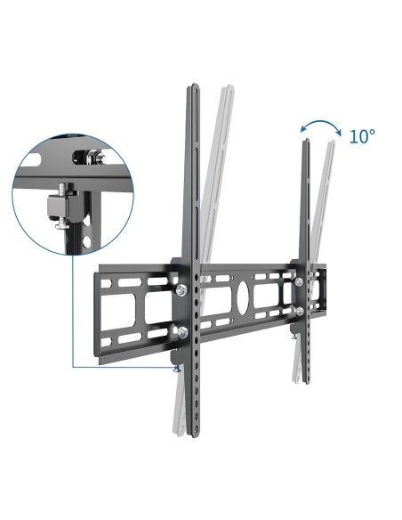 Support mural inclinable pour TV 42-80 pouces, noir, charge 60 kg - IRRADIO STV-IR-4280-TILT