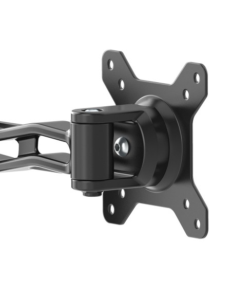 Two-joint wall mount for 10-27 inch TVs, black, 20 kg capacity - IRRADIO STV-IR-1027-2