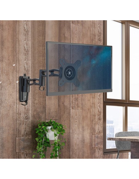 Three-joint wall mount for 10-27 inch TVs, black, 20 kg capacity - IRRADIO STV-IR-1027-3