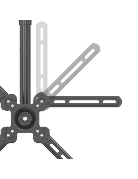 Ceiling TV mount with adjustable drop 444-794 mm for 22-55 inch screens, black, 45 kg capacity - IRRADIO STV-IR-2255-S