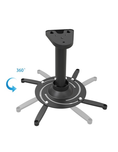 Ceiling mount for projectors, fixed distance 135 mm, black color, 15 kg capacity - IRRADIO SP-IR-CEILING-135