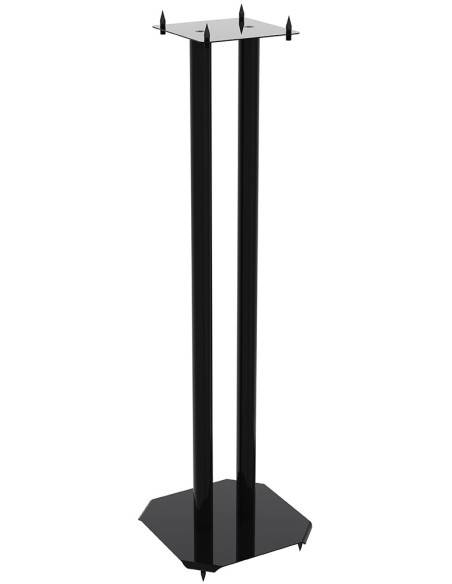 Paar Bodenständer für Lautsprecher, schwarz lackiertes Metall, Traglast 15 kg je Stück - IRRADIO SD-IR-FLOORSOUND