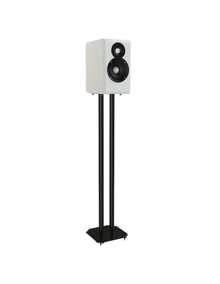 Pair of floor stands for speakers, black painted metal, 15 kg capacity each - IRRADIO SD-IR-FLOORSOUND