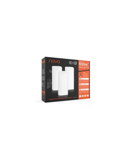 EX12 AX3000 Wi-Fi 6 Home Mesh System, 3 units, coverage up to 650 m², beamforming - Tenda EX12 (3-pack)