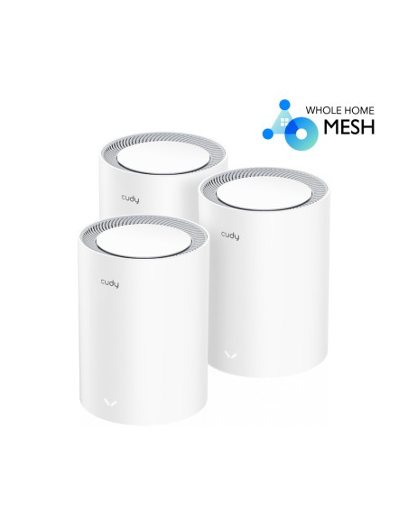AX3000 Wi-Fi 6 V2.0 Mesh System with 2.5G port, 3 units, extended coverage, dual band - Cudy M3000 V2.0 (3-pack)