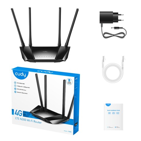 N300 Wi-Fi 4G LTE Cat.4 Router with 4...