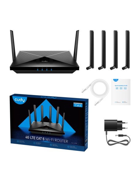 Router AC1200 Wi-Fi 4G LTE Cat.6 Gigabit con dual Nano SIM, 4 porte Gigabit Ethernet e supporto VPN multipli - Cudy LT700