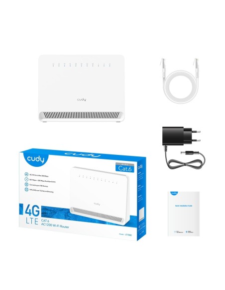 Routeur AC1200 Wi-Fi 4G LTE Cat.6 Gigabit avec slot Nano SIM, module Quectel interne et support Cudy Mesh - Cudy LT700E