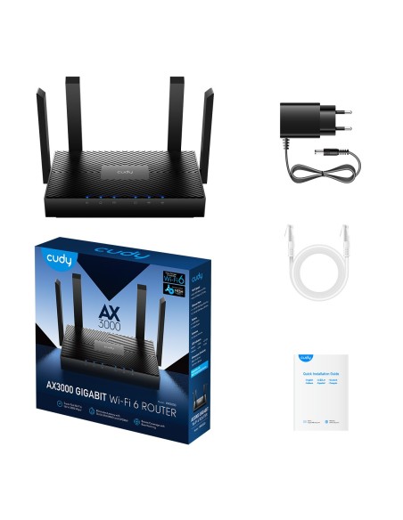 AX3000 Gigabit Wi-Fi 6 Mesh Router met 2.5G poorten, 4 antennes en Cudy Mesh ondersteuning - Cudy WR3000
