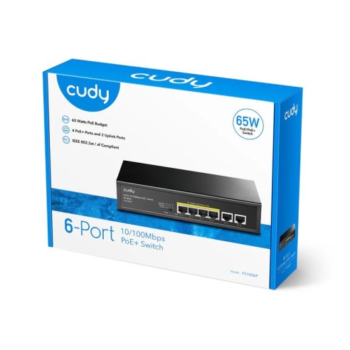Switch 6 porte 10/100 con 4 PoE,...