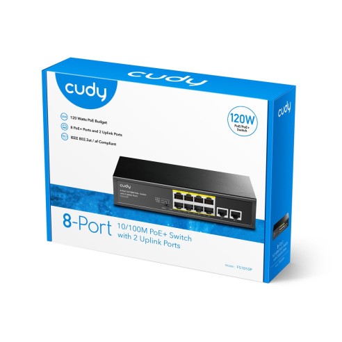 Switch 10 porte 10/100 con 8 PoE, 2...
