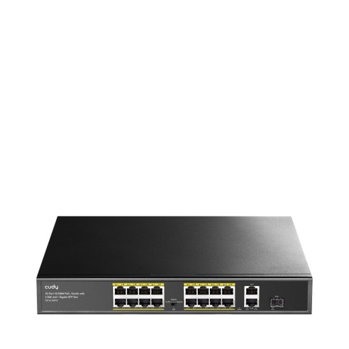 Switch 16 porte 10/100 con PoE, 2...