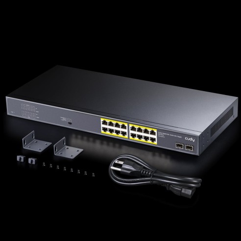 Switch 16 ports Gigabit avec PoE, 2...
