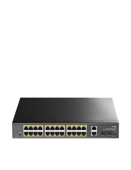 24-Port Gigabit PoE Switch, 16 PoE ports, 2 Gigabit uplink + 2 SFP, 300W budget, rackmount - Cudy GS1026PS2