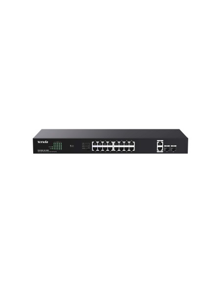 Switch 20 porte Gigabit PoE+ con 16 PoE+, 2 GE + 2 SFP, budget 150W, rackmount - Tenda TEG1120P-16-150W