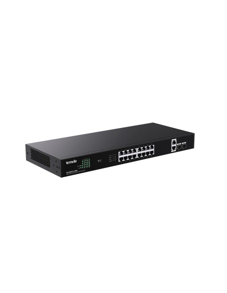 Switch 20 porte Gigabit PoE+ con 16 PoE+, 2 GE + 2 SFP, budget 150W, rackmount - Tenda TEG1120P-16-150W