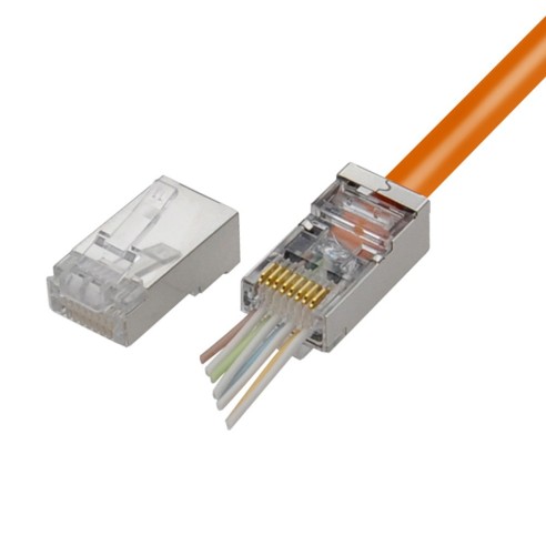 Verpakking van 100 doorvoer RJ45...