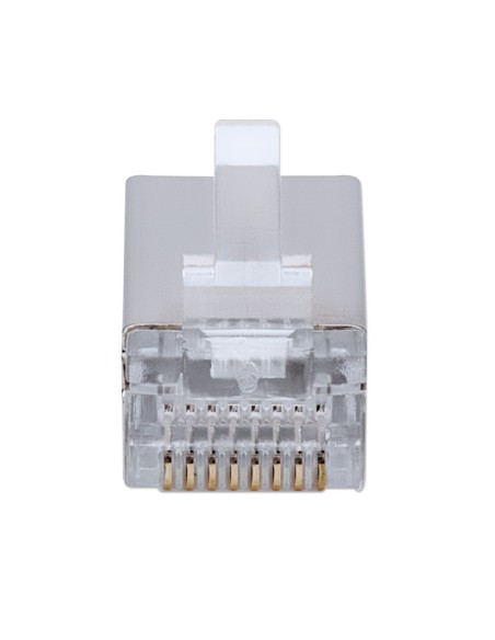 Verpakking van 100 doorvoer RJ45 Cat.6 afgeschermde STP plugs, FastCrimp voor snelle installatie - Intellinet  791113