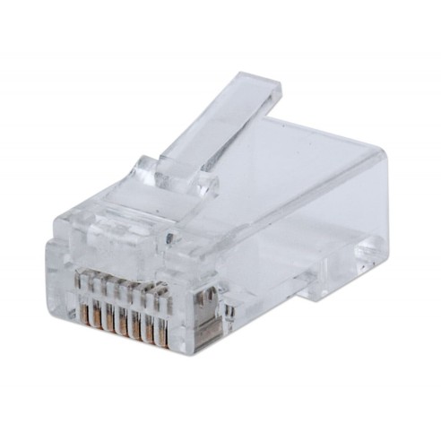 Packung mit 100 Pass-Through RJ45...