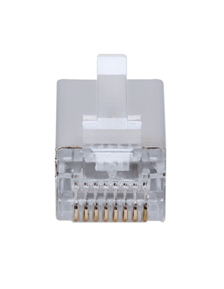Pack of 50 pass-through RJ45 Cat.6 shielded F/UTP modular plugs, FastCrimp for quick installation - Intellinet 791076