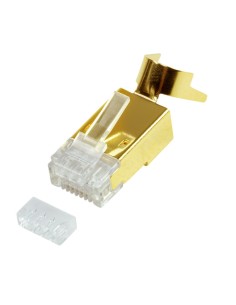 Gold-plated modular RJ45...