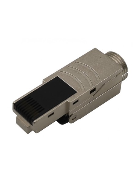 RJ45 Cat.8.1 geschirmter STP Stecker, toolless Montage, für massives und verseiltes Kabel - Techly Professional 109191