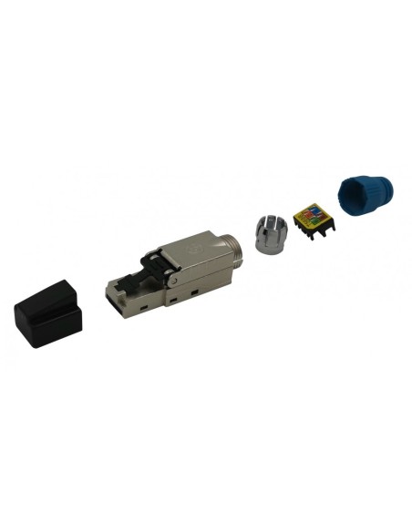 RJ45 Cat.8.1 shielded STP EconLine plug, installation without tools with screw strain relief- Techly Professional 109191
