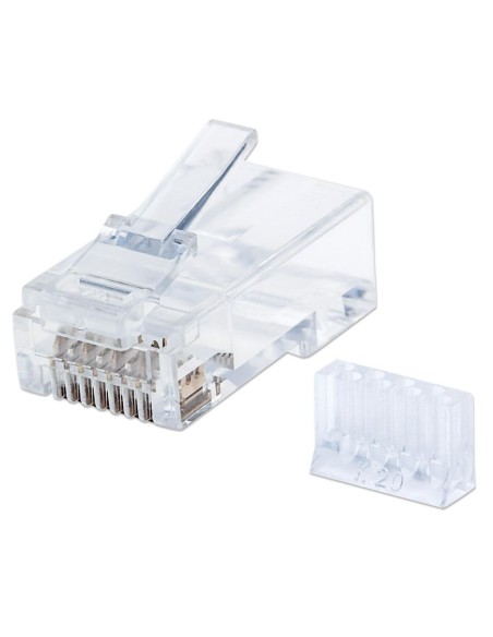 Packung mit 90 RJ45 Cat.6 ungeschirmten UTP Steckern, Dreikontaktklemme für massives AWG 24-26 Kabel - Intellinet 790604