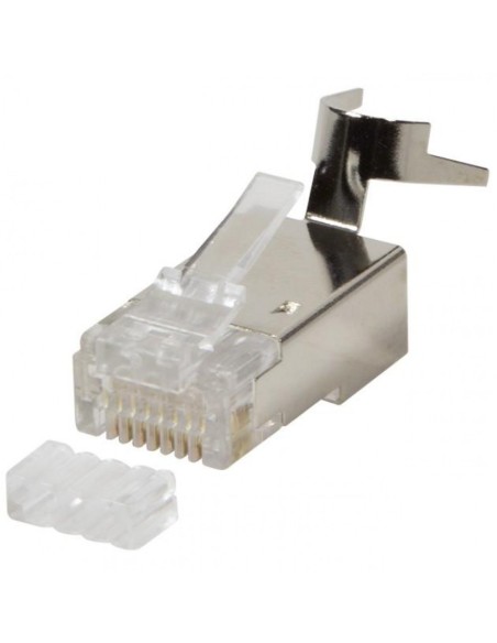 RJ45 Cat.6A geschirmter STP Stecker, massives und verseiltes Cat.6/6A/7 Kabel, 10er-Pack - Techly Professional 116613