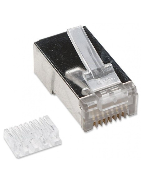 Modulare RJ45 Cat.6 geschirmte STP Stecker mit Lamelle für verseiltes Kabel, 2-Kontakt-Terminal - Intellinet 790260