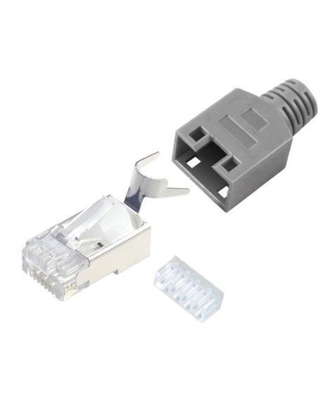 Cat. 5 und 6 STP Stecker mit Führung und Knickschutztülle - Intellinet 513906