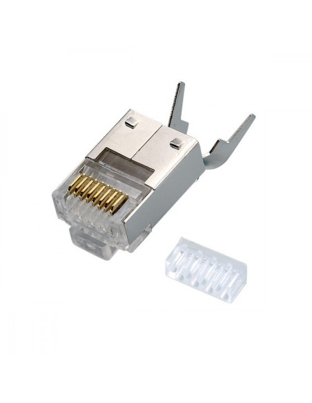 Cat. 5 und 6 STP Stecker mit Führung und Knickschutztülle - Intellinet 513906