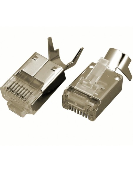 Cat. 5 und 6 STP Stecker mit Führung und Knickschutztülle - Intellinet 513906