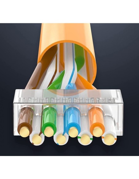 Cat. 5 en 6 STP plug met geleider en kabelbescherming - Intellinet 513906
