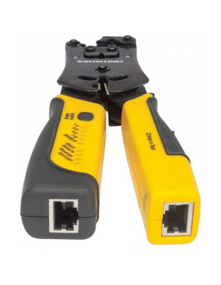 Attrezzo professionale multifunzione per crimpatura, taglio, spellatura e test di cavi di rete - Intellinet I-HT 400U