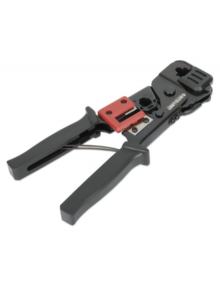 Professional multifunction crimping tool for RJ45, RJ12 and RJ11 connectors with cutting and stripping - Intellinet 210836