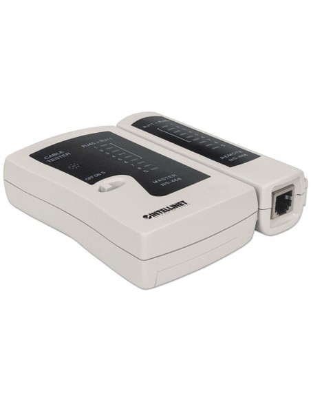Testeur de réseau pour câbles RJ11, RJ12 et RJ45 avec test broche à broche, continuité et étui - Intellinet 780087