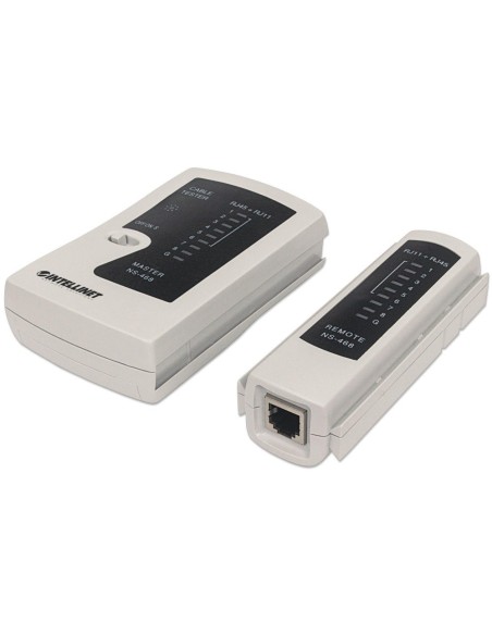 Testeur de réseau pour câbles RJ11, RJ12 et RJ45 avec test broche à broche, continuité et étui - Intellinet 780087