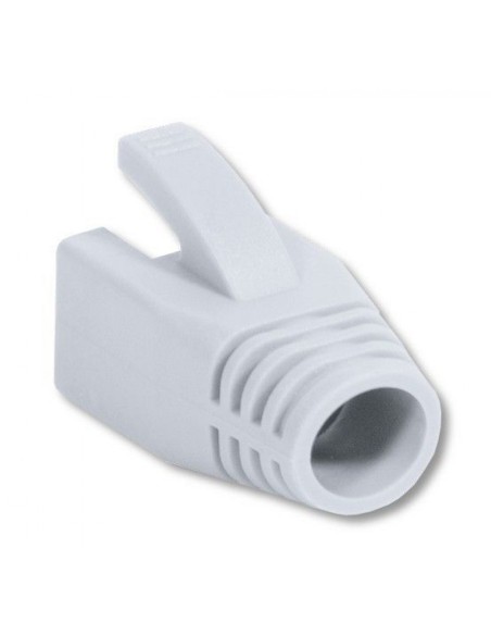 RJ45 plug boot, 8mm cable entry, white, pack of 10pcs - Intellinet 791021