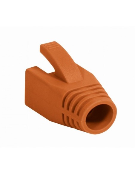 Capot de protection pour plug RJ45, orifice d'entrée 8mm, orange, lot de 10 pièces - Intellinet 791014